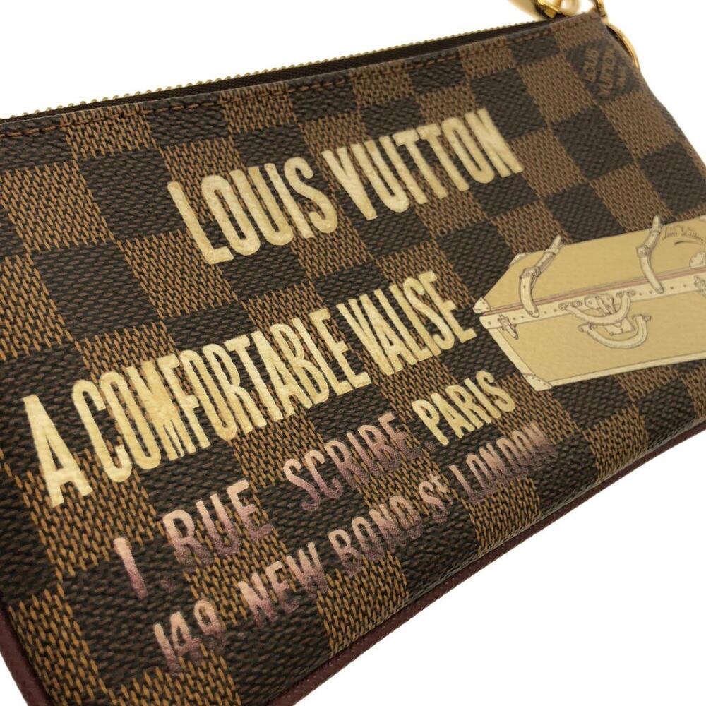 LOUIS VUITTON Authentic Brown Damier Pochette Pouch - Picture 4 of 8